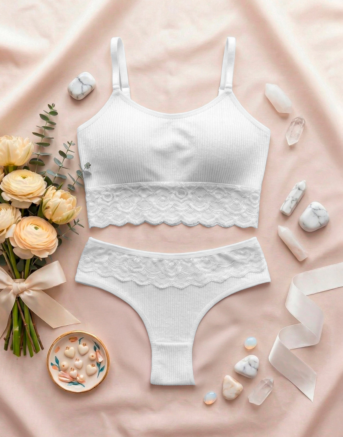 Conjunto Cropped Canelado em azul-Marinho – Doce Malícia