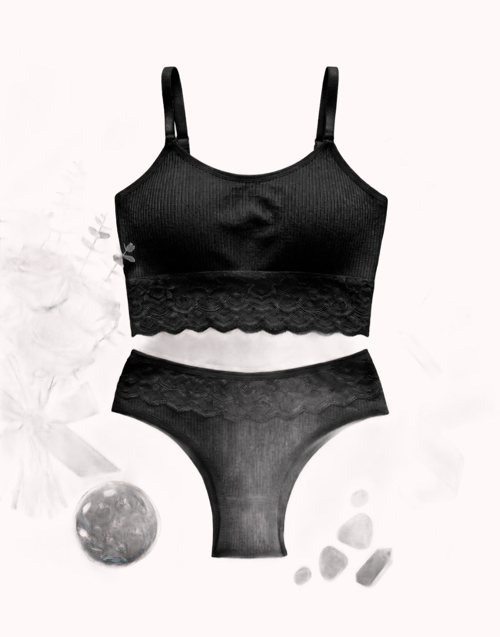 Conjunto Cropped Canelado – Doce Malícia