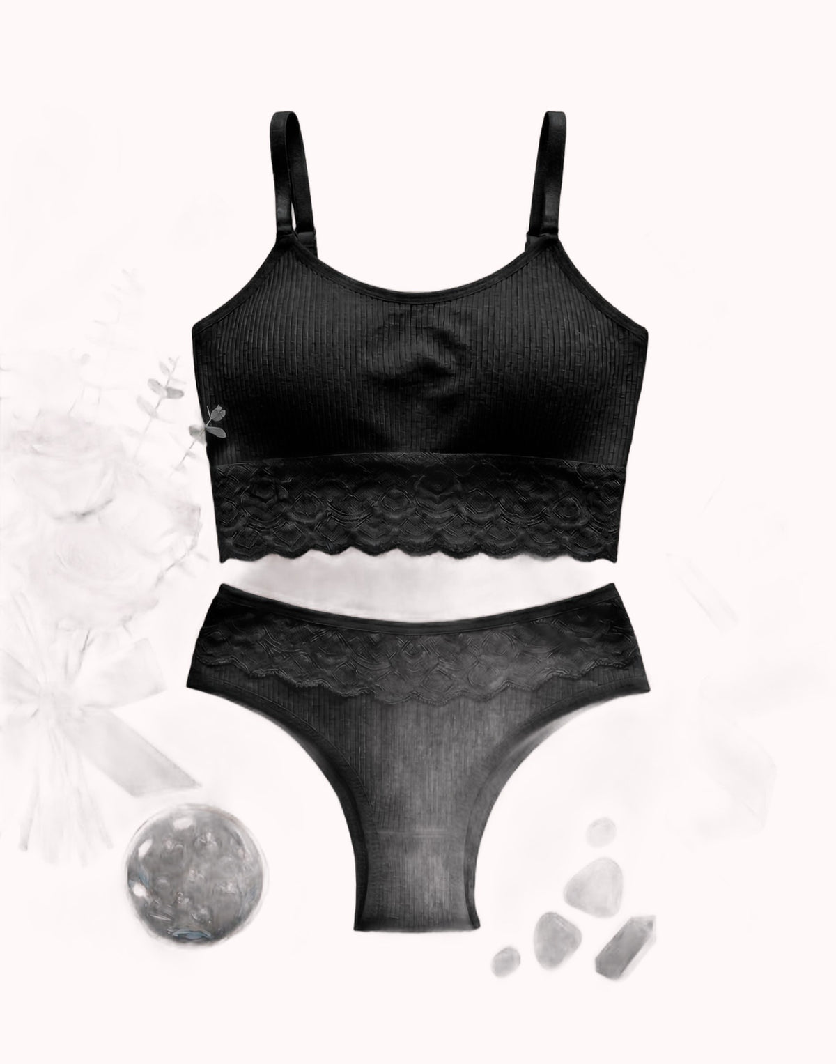 Conjunto Cropped Canelado – Doce Malícia