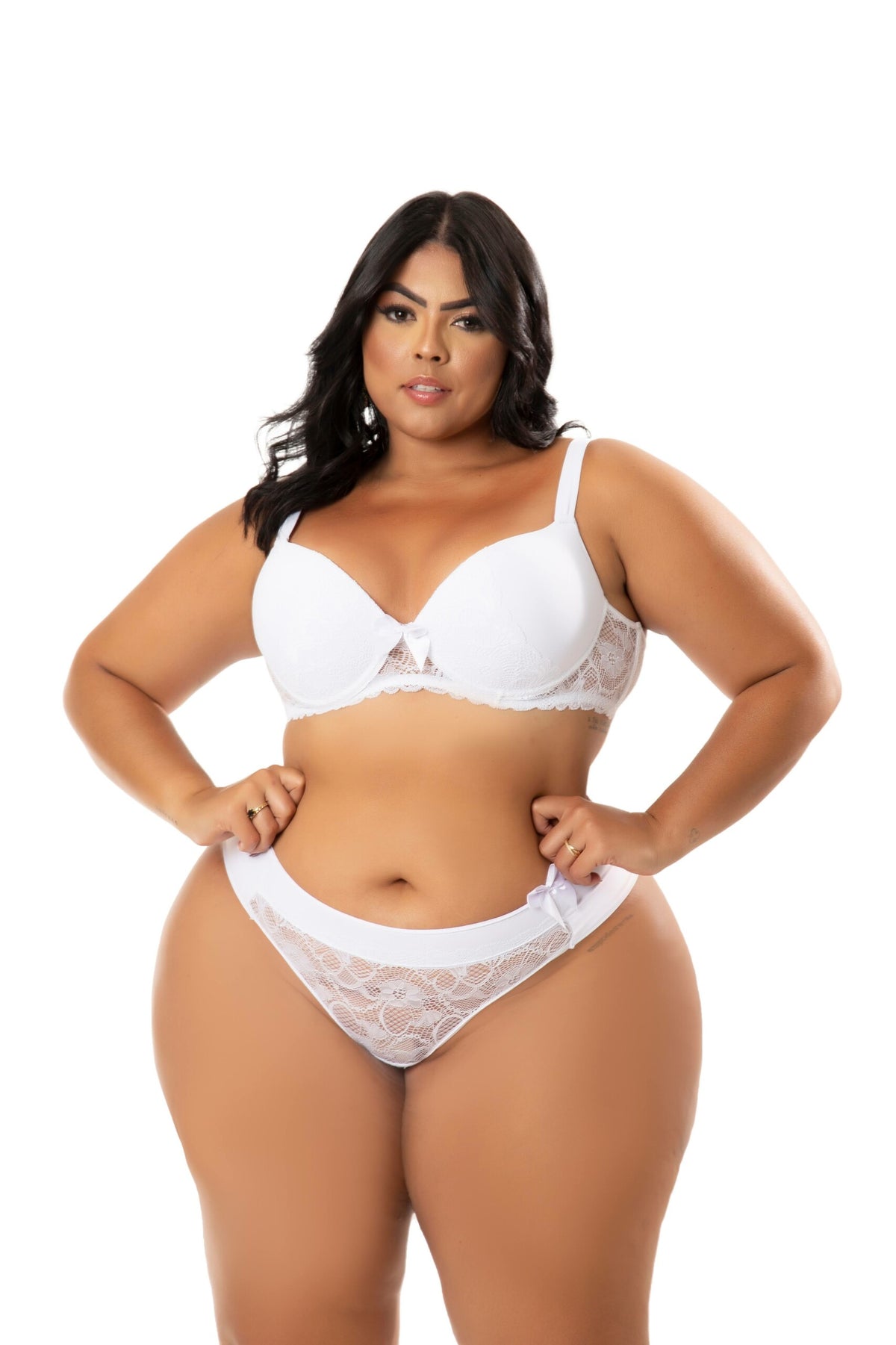 Conjunto de Bojo Plus Size em Branco – Doce Malícia