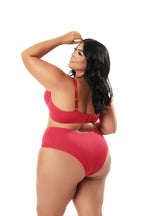 Conjunto de lingerie reforçado Plus Size em azul-Marinho – Doce Malícia