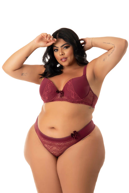 Conjunto de Bojo Plus Size em Branco – Doce Malícia