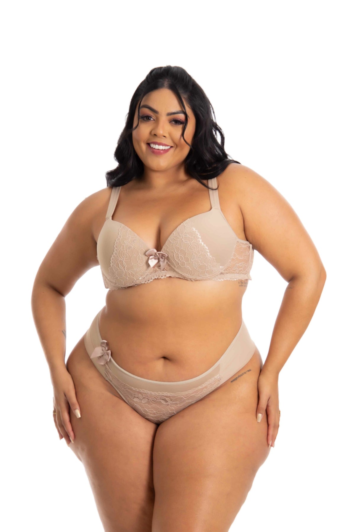 Conjunto de Bojo Plus Size em Branco – Doce Malícia