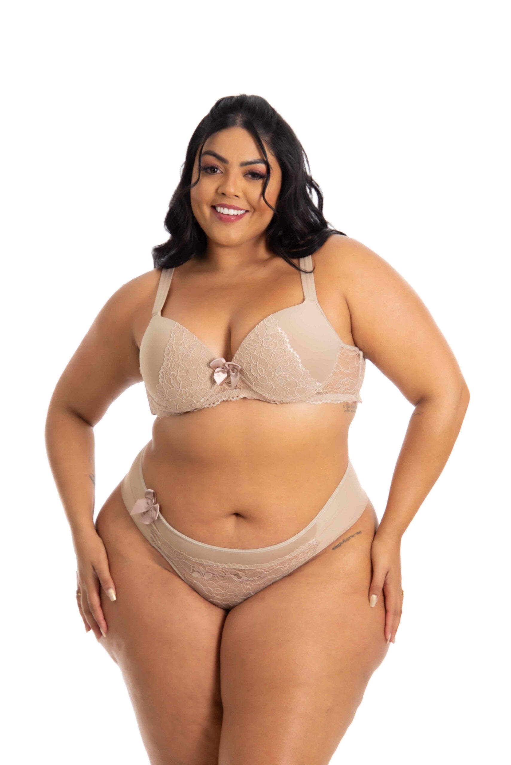 Conjunto de Bojo Plus Size em Branco – Doce Malícia