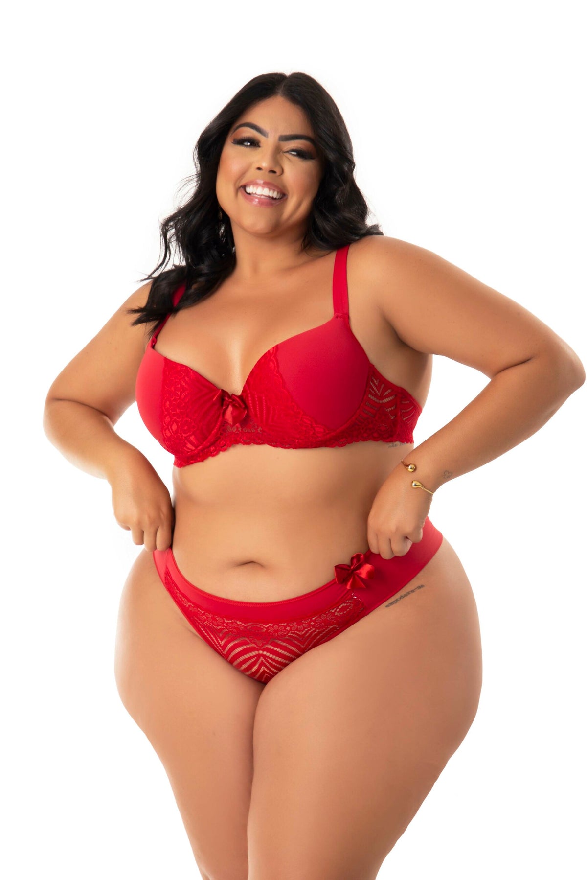 Conjunto de Bojo Plus Size em Branco – Doce Malícia
