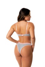 Conjunto de lingerie em algodão em Branco – Doce Malícia