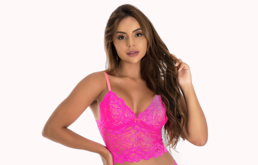 Cropped Neon em Renda – Doce Malícia