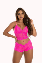Conjunto de Lingerie Neon – Doce Malícia