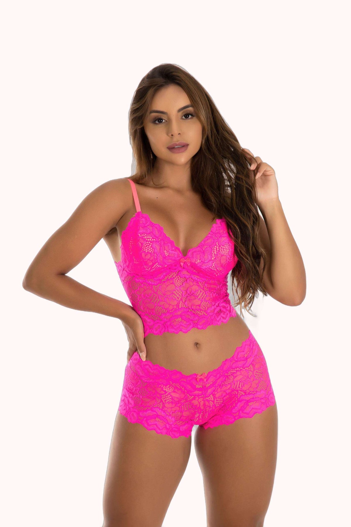 Conjunto de Lingerie Neon – Doce Malícia