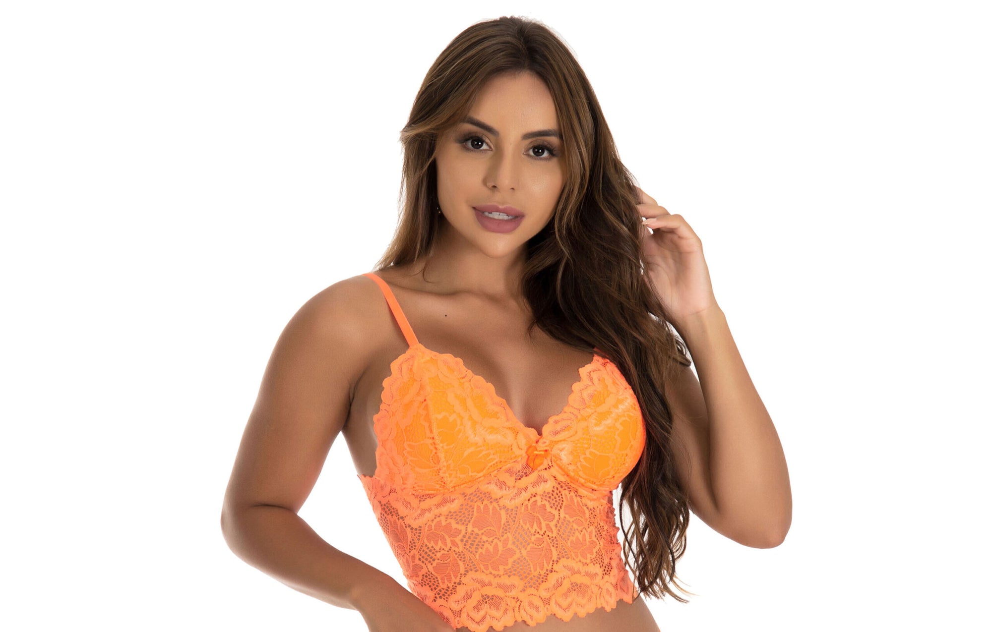 Cropped Neon em Renda em Amarelo Neon – Doce Malícia