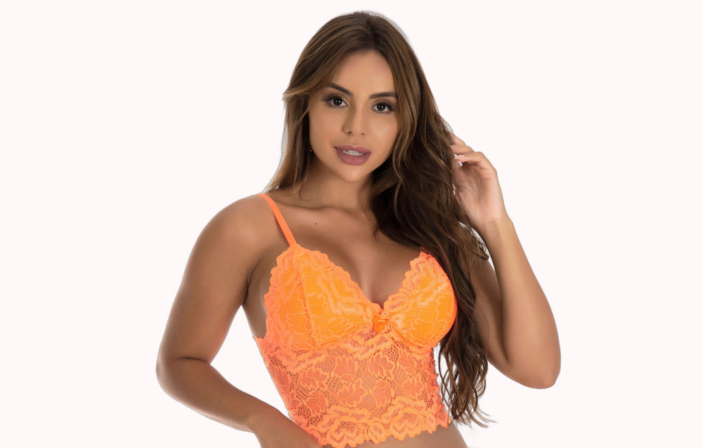 Cropped Neon em Renda – Doce Malícia