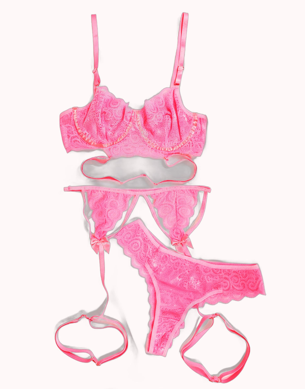 Conjunto de Renda com Cinta Liga Sensual – Doce Malícia