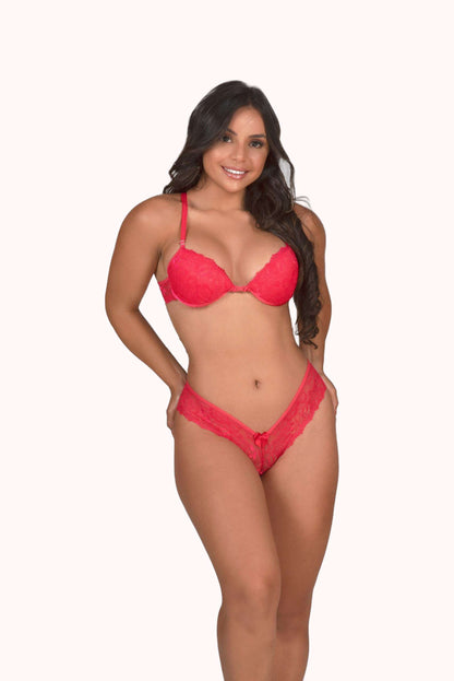 Conjunto de renda estilo nadador – Doce Malícia