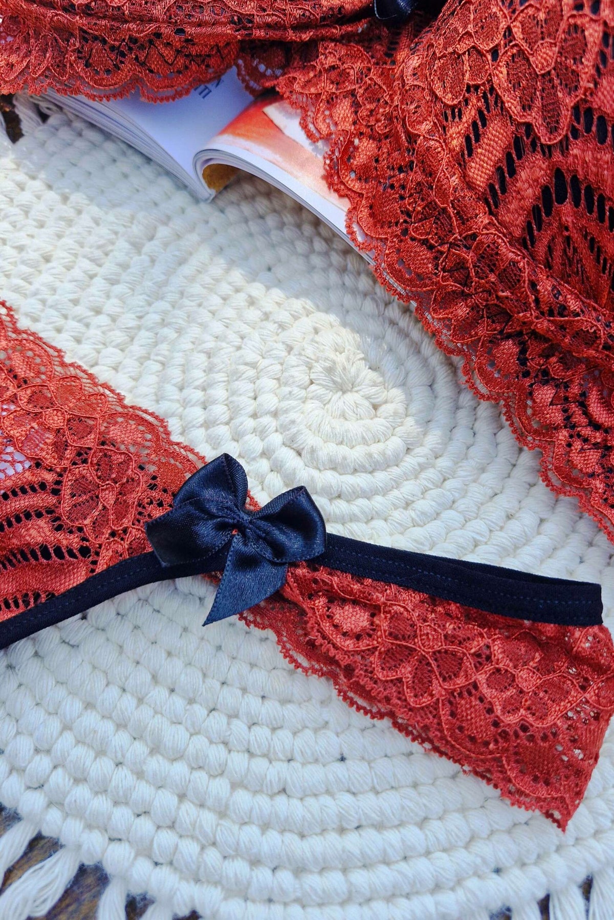 Conjunto de renda e microfibra em Branco – Doce Malícia