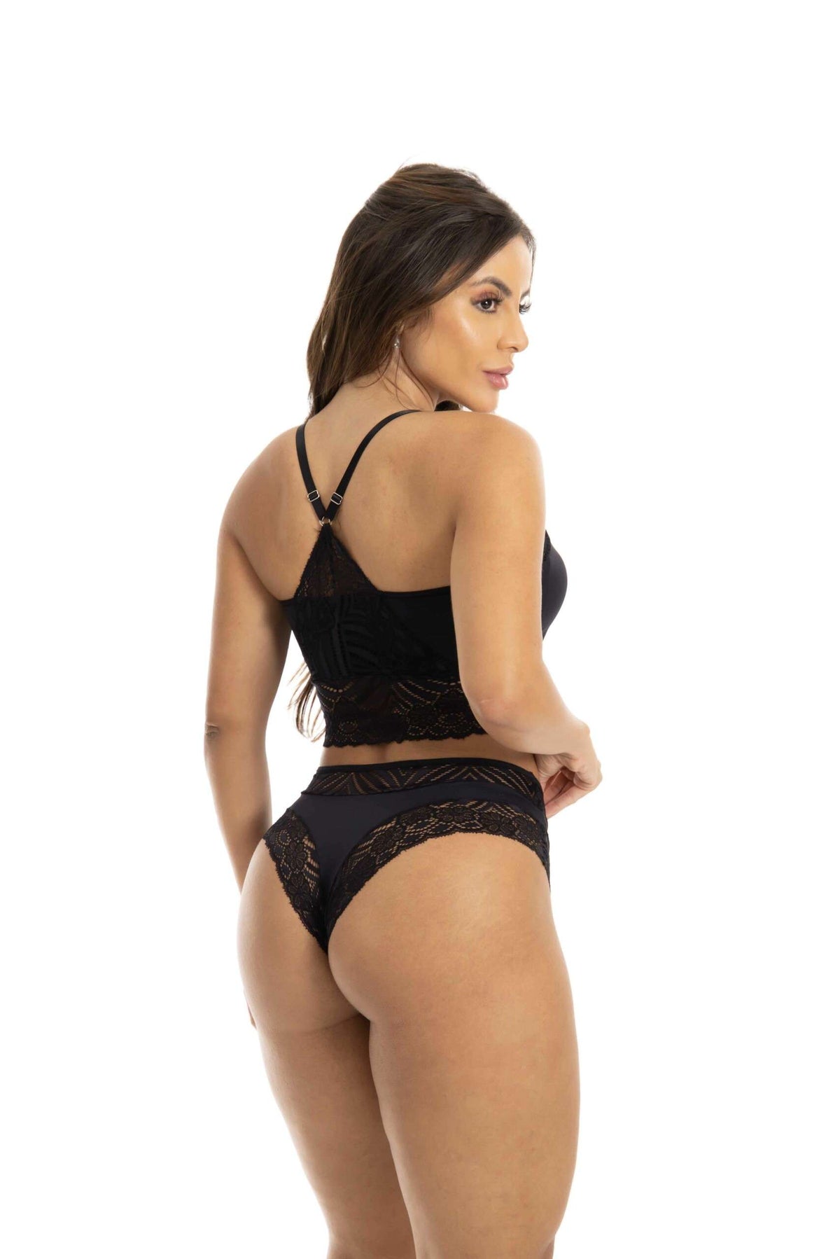 Conjunto em Microfibra com Bojo Embutido em Branco – Doce Malícia
