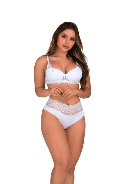 Conjunto em renda com fio duplo em cores sortidas – Doce Malícia