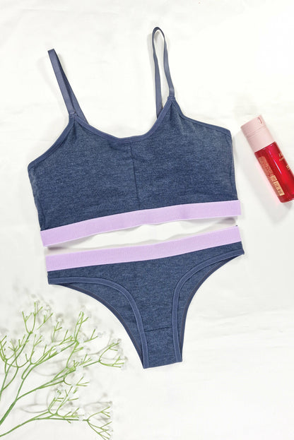 Conjunto Esportivo de Mescla com em Branco – Doce Malícia