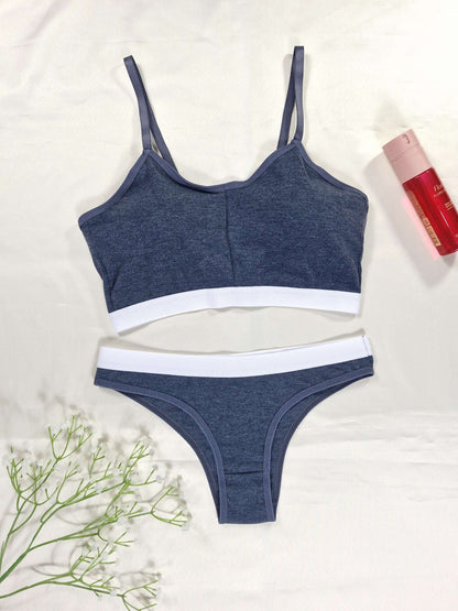 Conjunto Esportivo de Mescla com em Branco – Doce Malícia