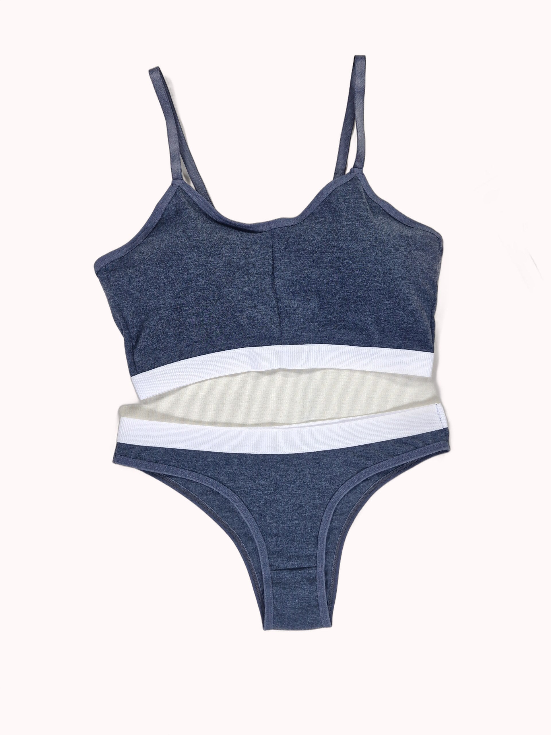 Conjunto Esportivo de Mescla com Bojo Removível – Doce Malícia