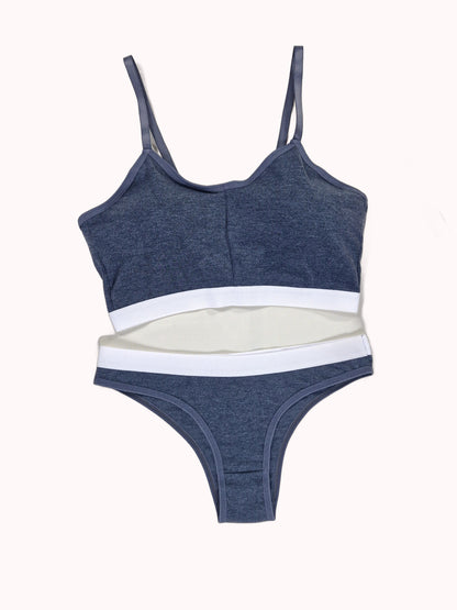 Conjunto Esportivo de Mescla com Bojo Removível – Doce Malícia