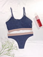 Conjunto Esportivo de Mescla com em Branco – Doce Malícia