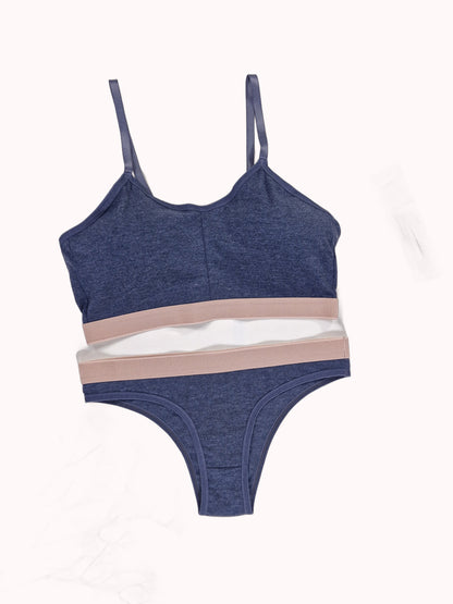 Conjunto Esportivo de Mescla com Bojo Removível – Doce Malícia