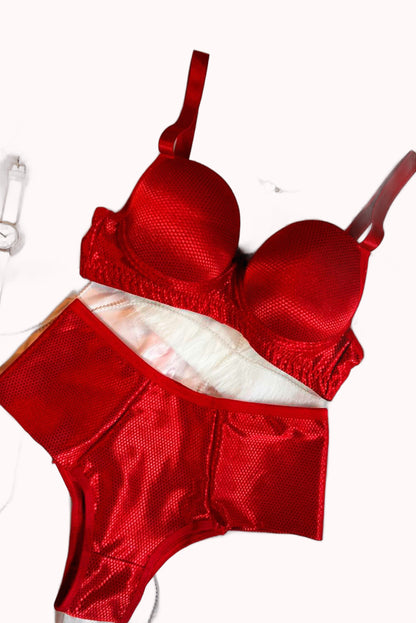 Conjunto de Jaquard Brilhoso com Textura – Doce Malícia