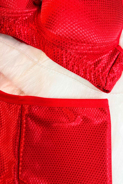 Conjunto de Jaquard Brilhoso com Textura em Branco – Doce Malícia