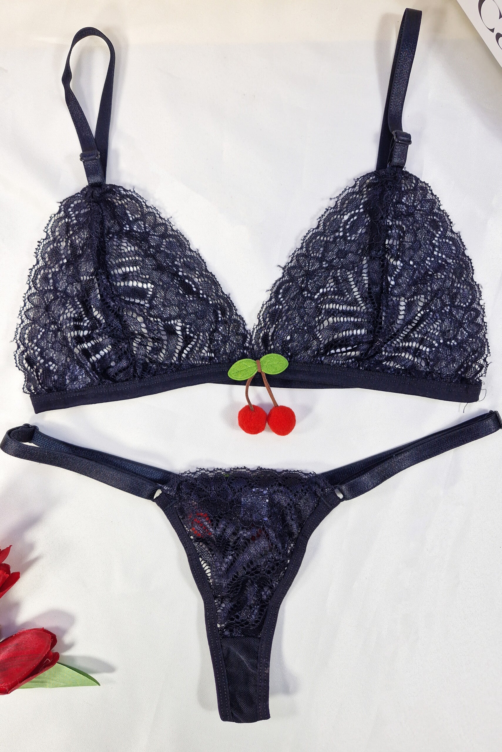 Conjunto Fio Dental de Tule em Branco – Doce Malícia