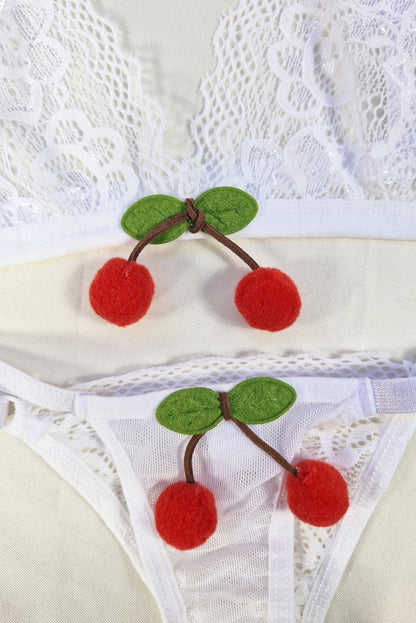 Conjunto Fio Dental de Tule em Branco – Doce Malícia