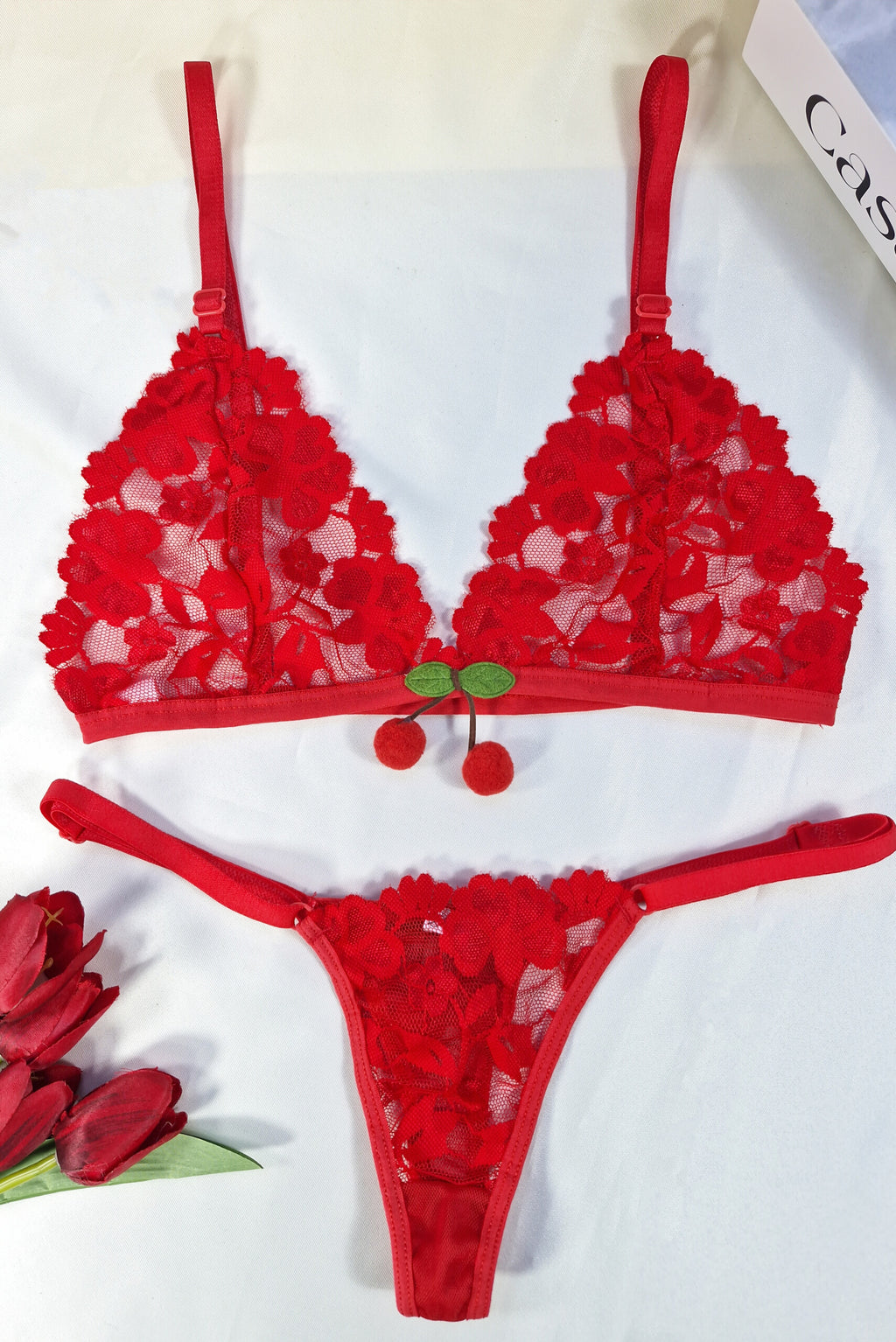 Conjunto Fio Dental de Tule em Branco – Doce Malícia