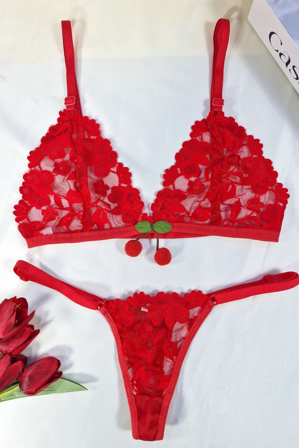 Conjunto Fio Dental de Tule em Branco – Doce Malícia