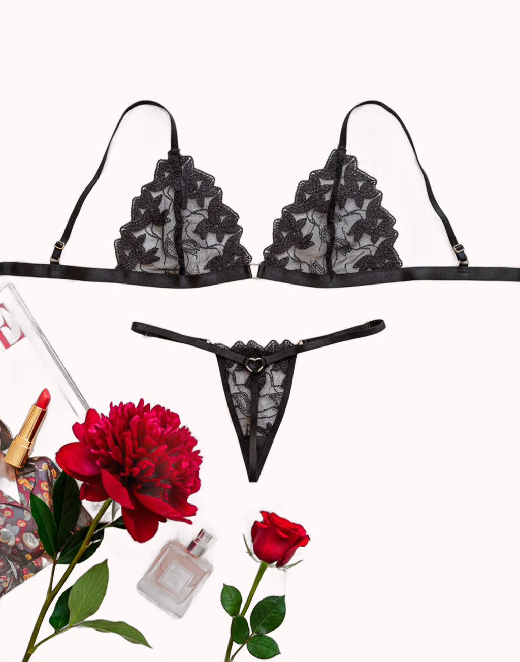 Conjunto Fio Dental com Tule Bordado – Doce Malícia