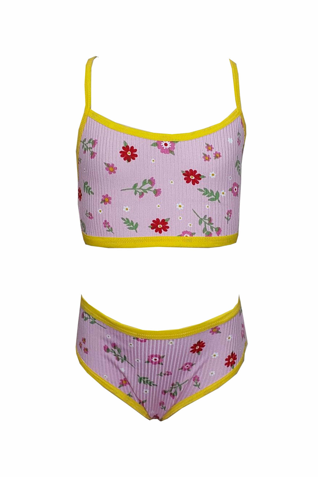 Conjunto Infantil Canelado em amarelo – Doce Malícia
