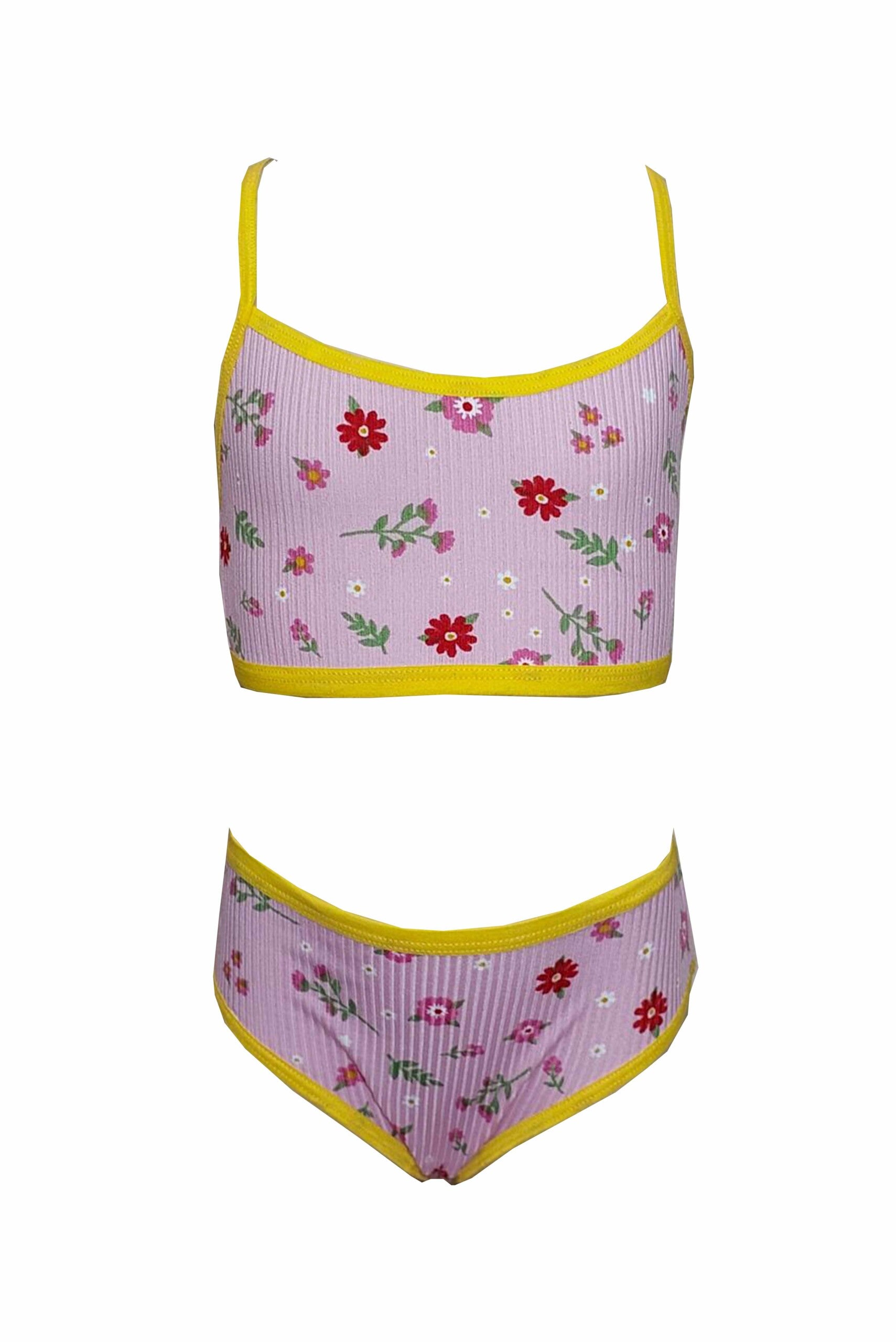 Conjunto Infantil Canelado em amarelo – Doce Malícia