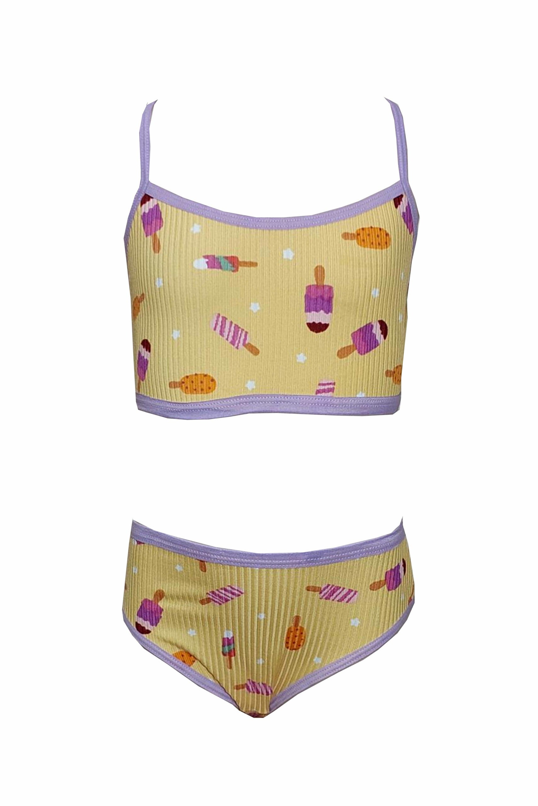 Conjunto Infantil Canelado em amarelo – Doce Malícia