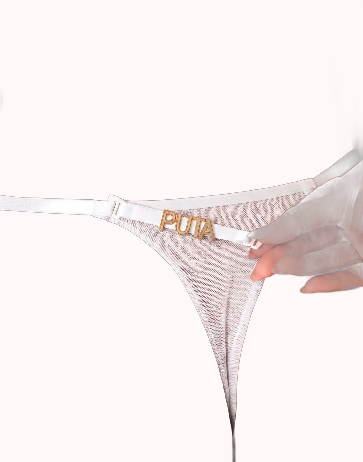Conjunto Personalizável em Tule Bordado – Wendy – Branco – Tamanho P