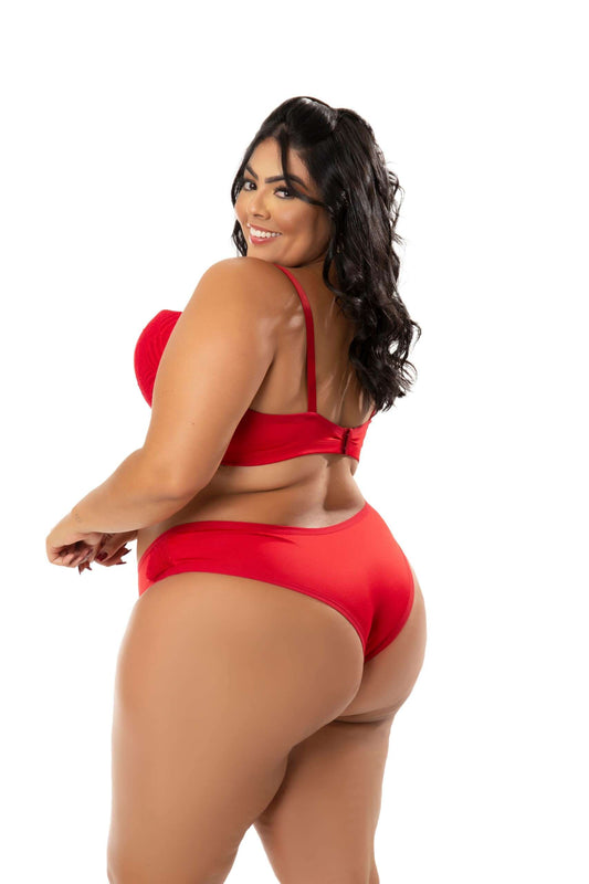 Conjunto Plus Size em Microfibra em azul-Marinho – Doce Malícia