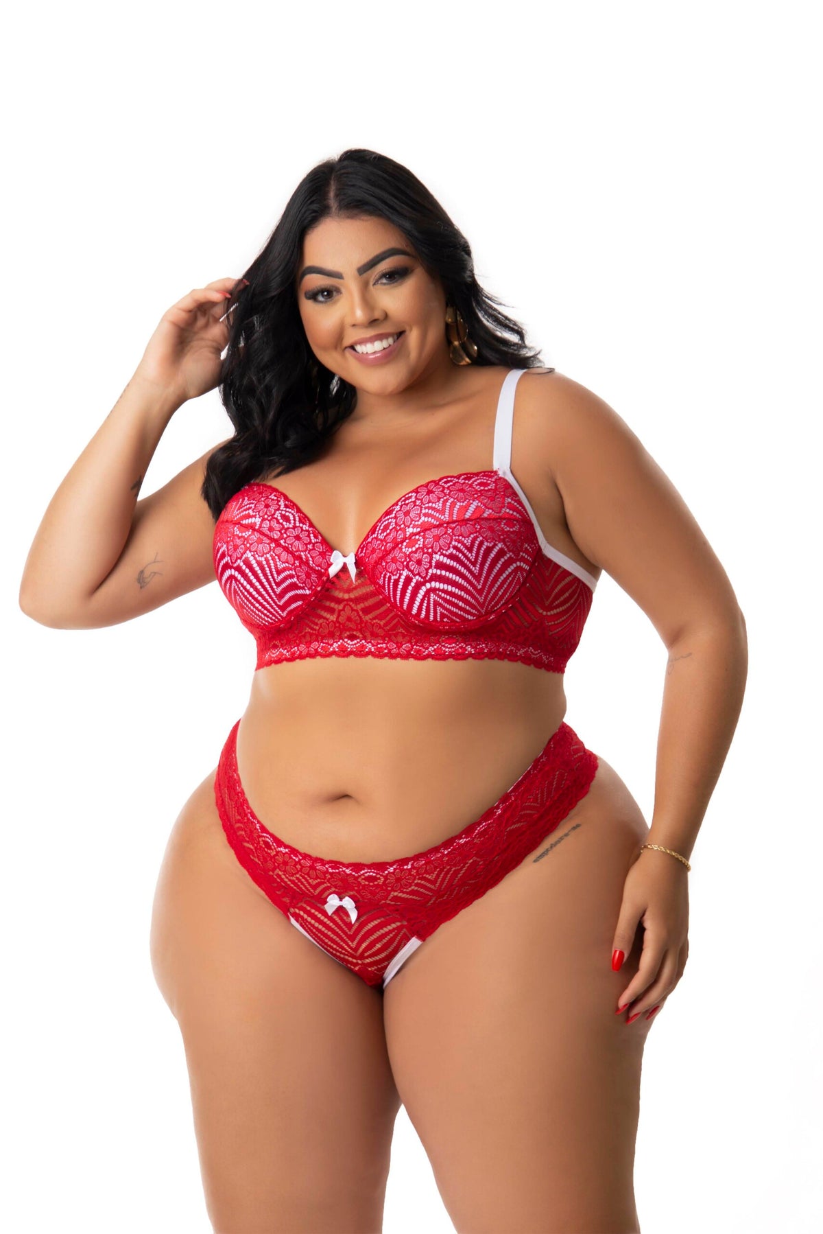 Conjunto Plus Size em Branco – Doce Malícia
