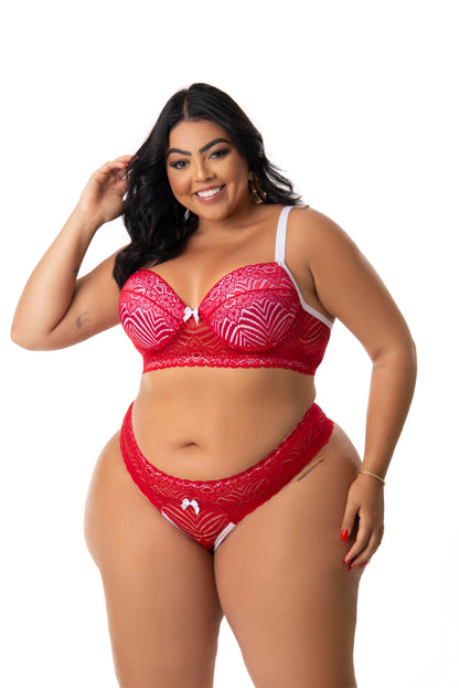 Conjunto Plus Size em Branco – Doce Malícia