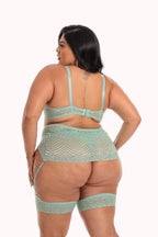 Conjunto Plus Size Sexy com Cinta Liga e Perneira – Doce Malícia