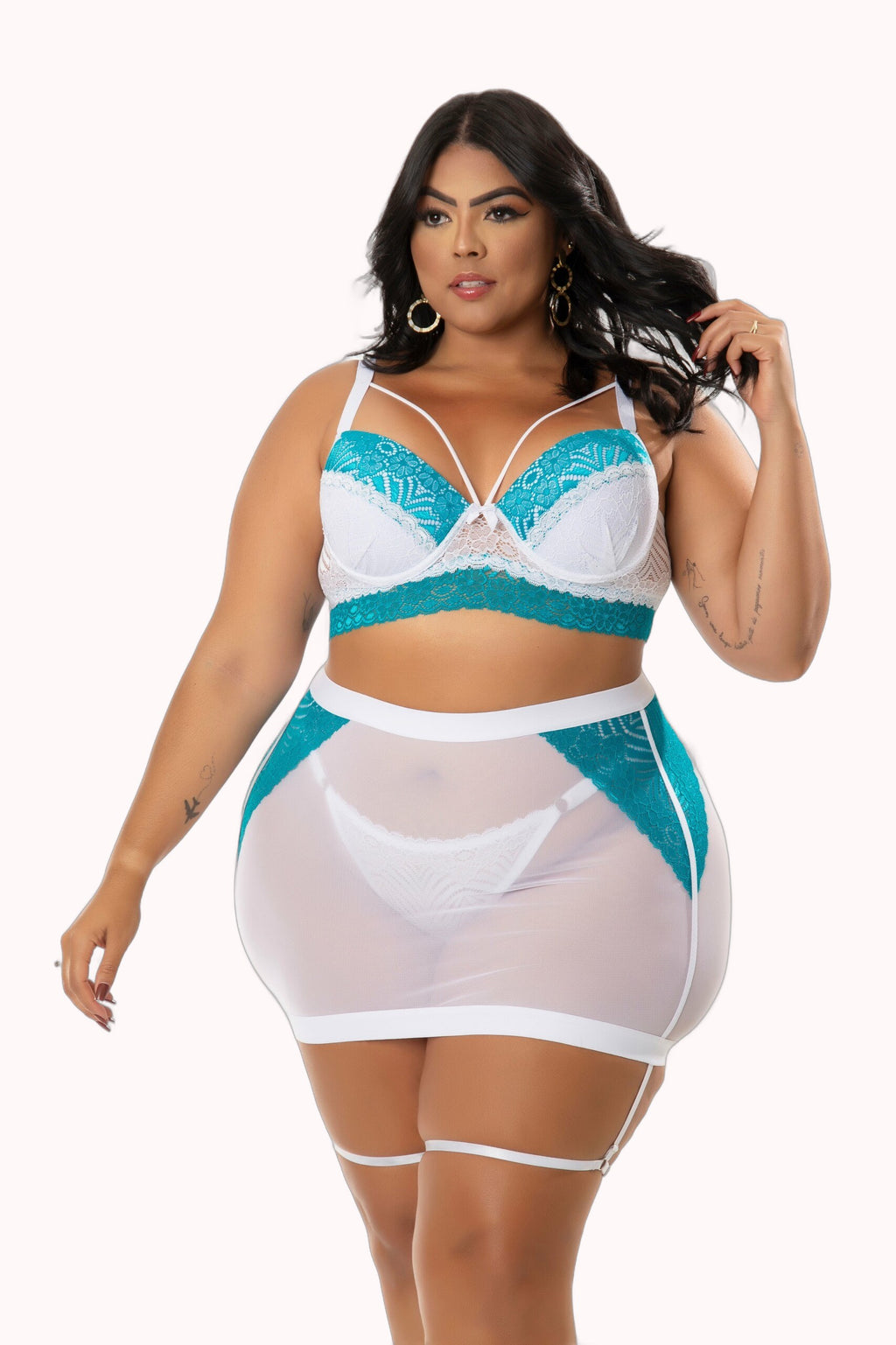 Conjunto Plus Size com Saia Fetiche – Doce Malícia