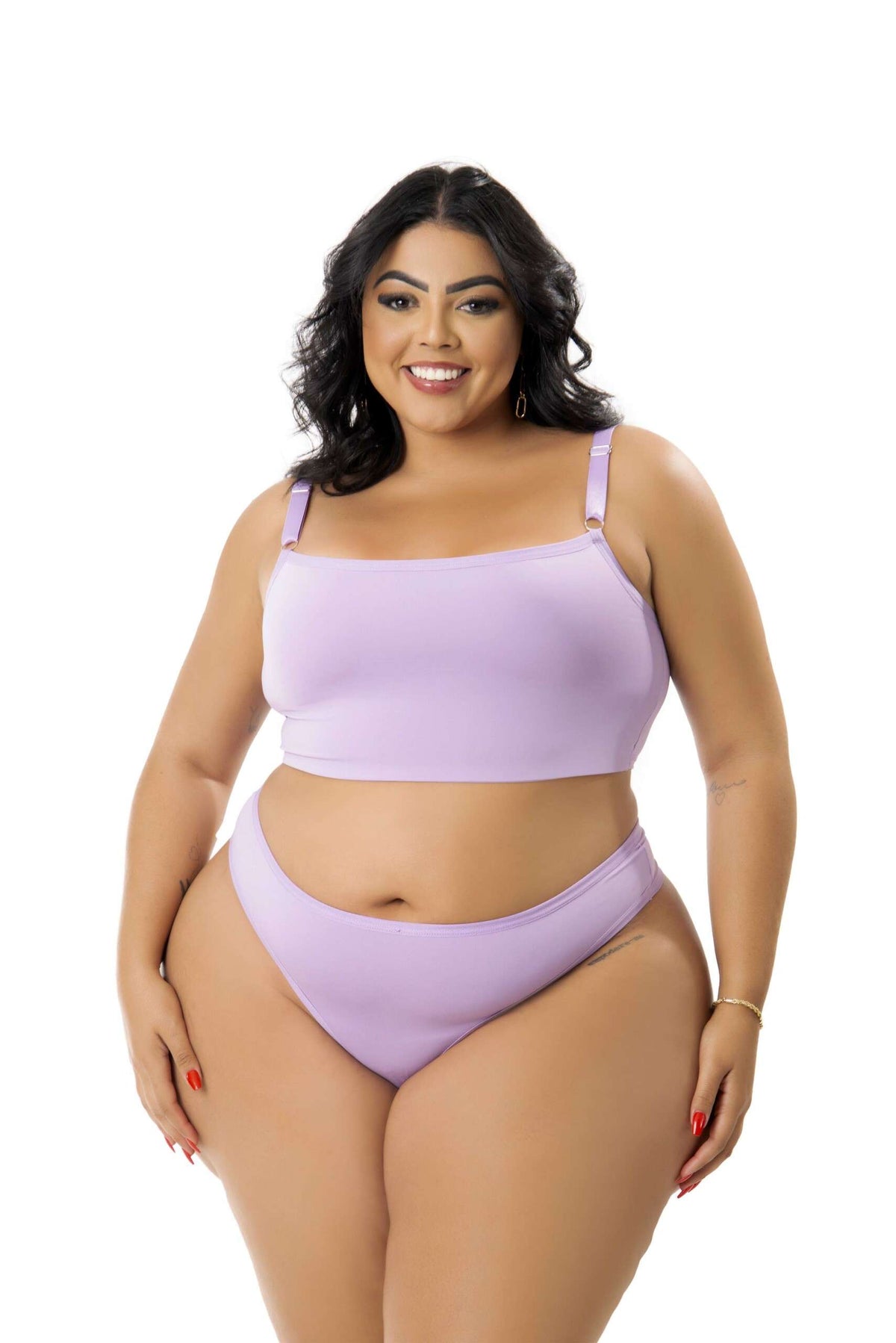 Conjunto Plus Size Conforto Sem Bojo em Branco – Doce Malícia