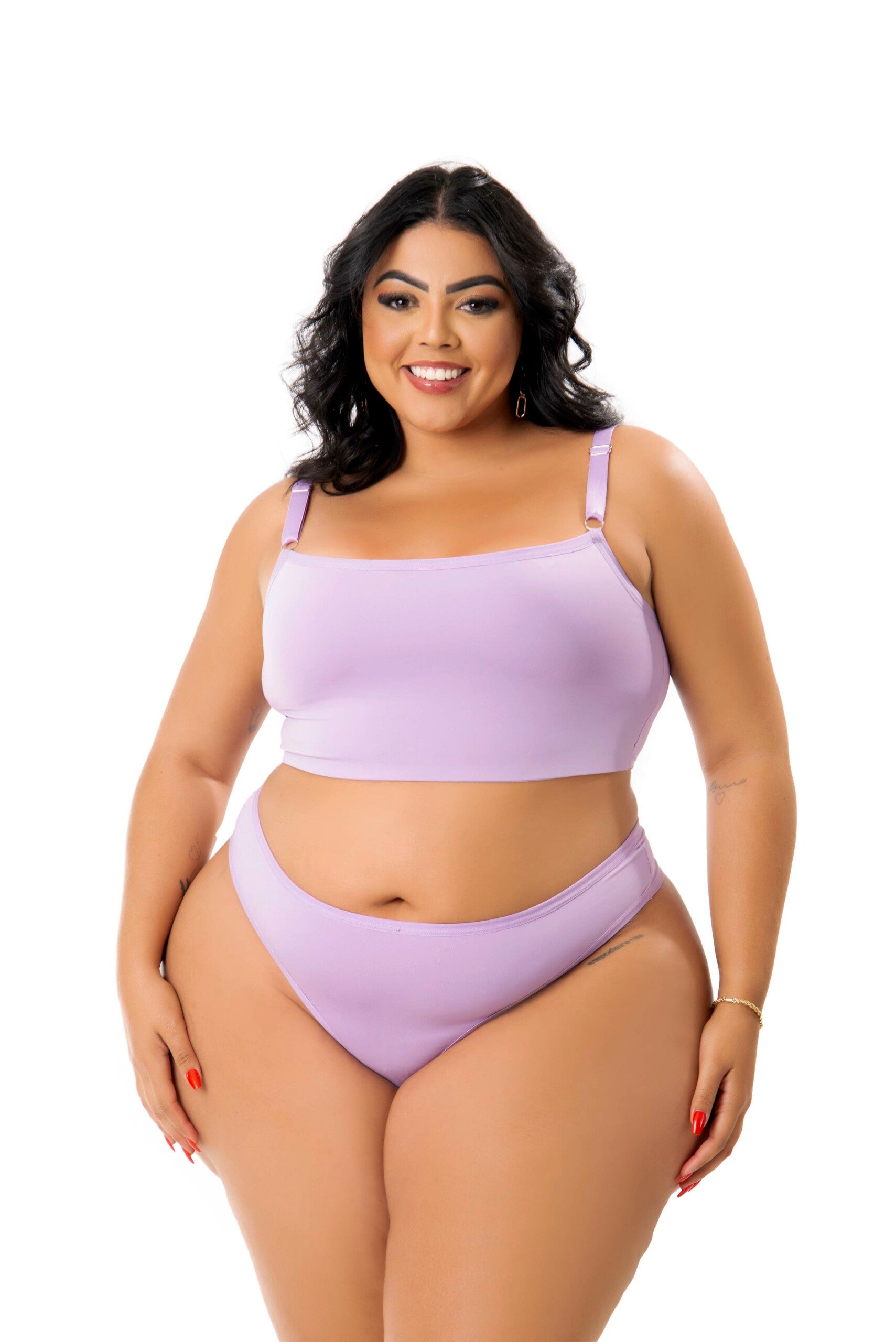 Conjunto Plus Size Conforto Sem Bojo em Branco – Doce Malícia