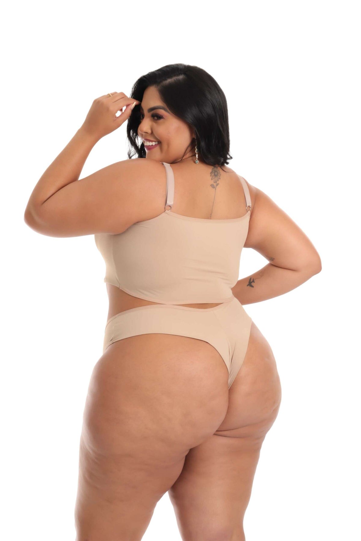 Conjunto Plus Size Conforto Sem Bojo em Branco – Doce Malícia