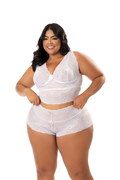 Conjunto Plus Size de Renda em cores sortidas – Doce Malícia