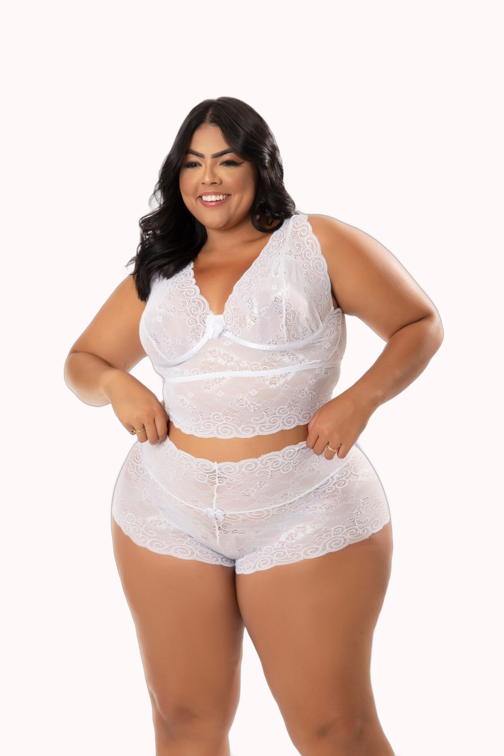 Conjunto Plus Size de Renda com Aro – Doce Malícia