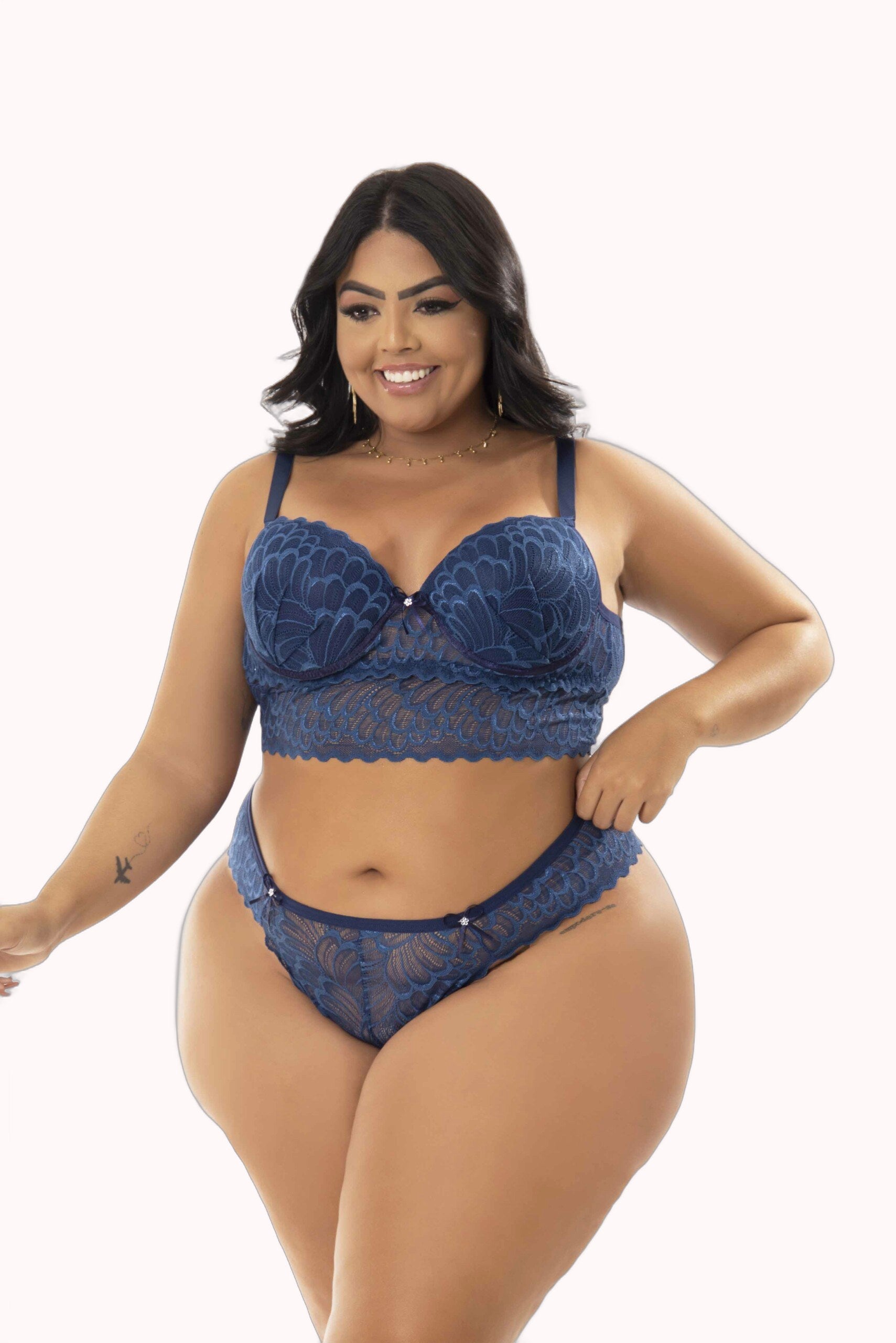Conjunto Plus Size Feminino de Renda – Doce Malícia