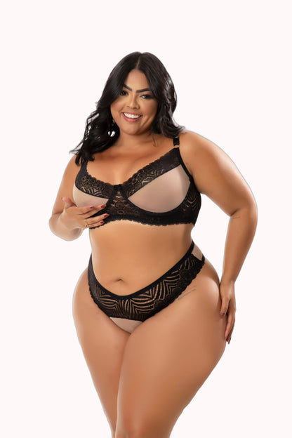 Conjunto Plus Size Feminino com Tule – Doce Malícia