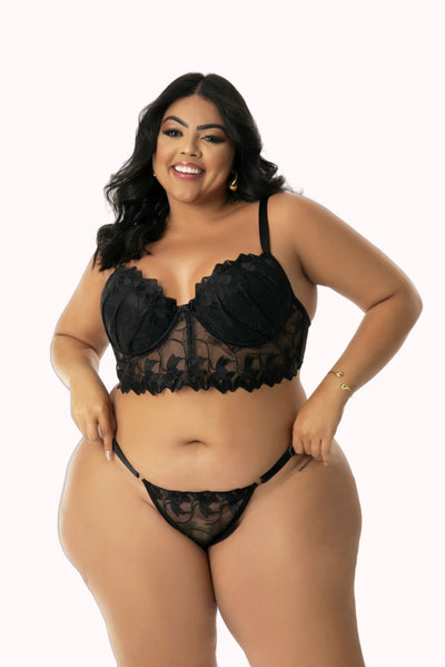 Conjunto Plus Size em Tule Bordado – Doce Malícia
